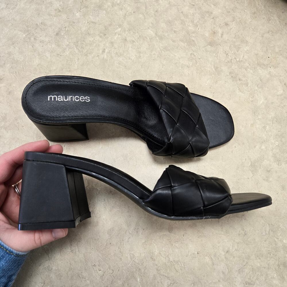 Maurices Khloe Quilted Block Black Heel 6.5 - Picture 2 of 6